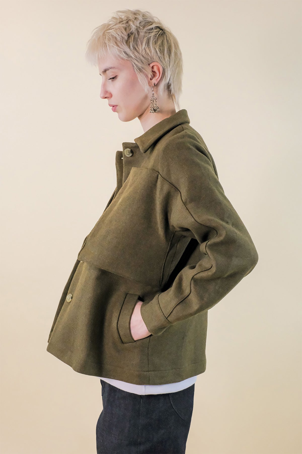 WOOL POKKA JACKET