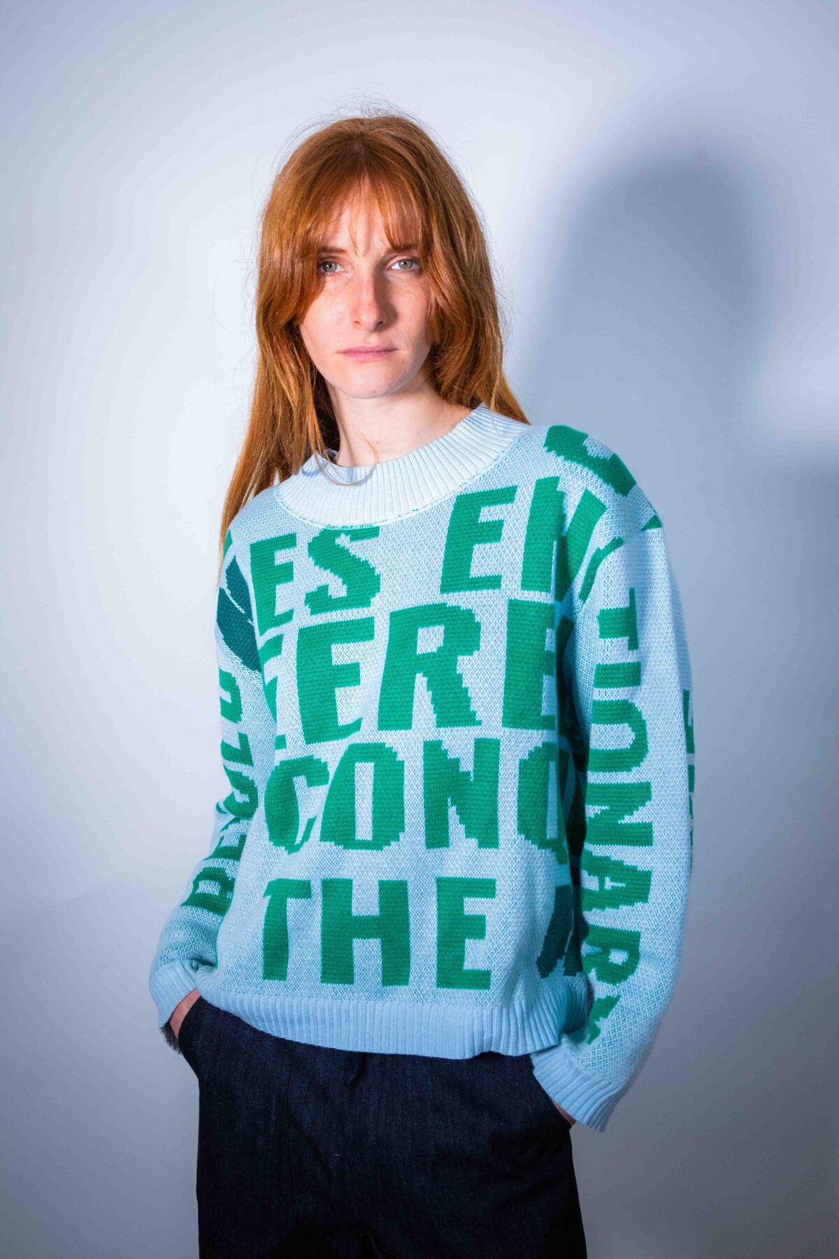 BLUE & GREEN KNOWLEDGE SWEATER